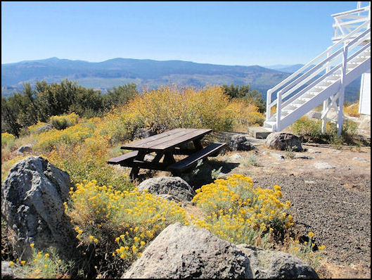 Enjoy a meal outside at the picnic table