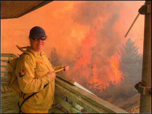 View of fire from lookout in 2003