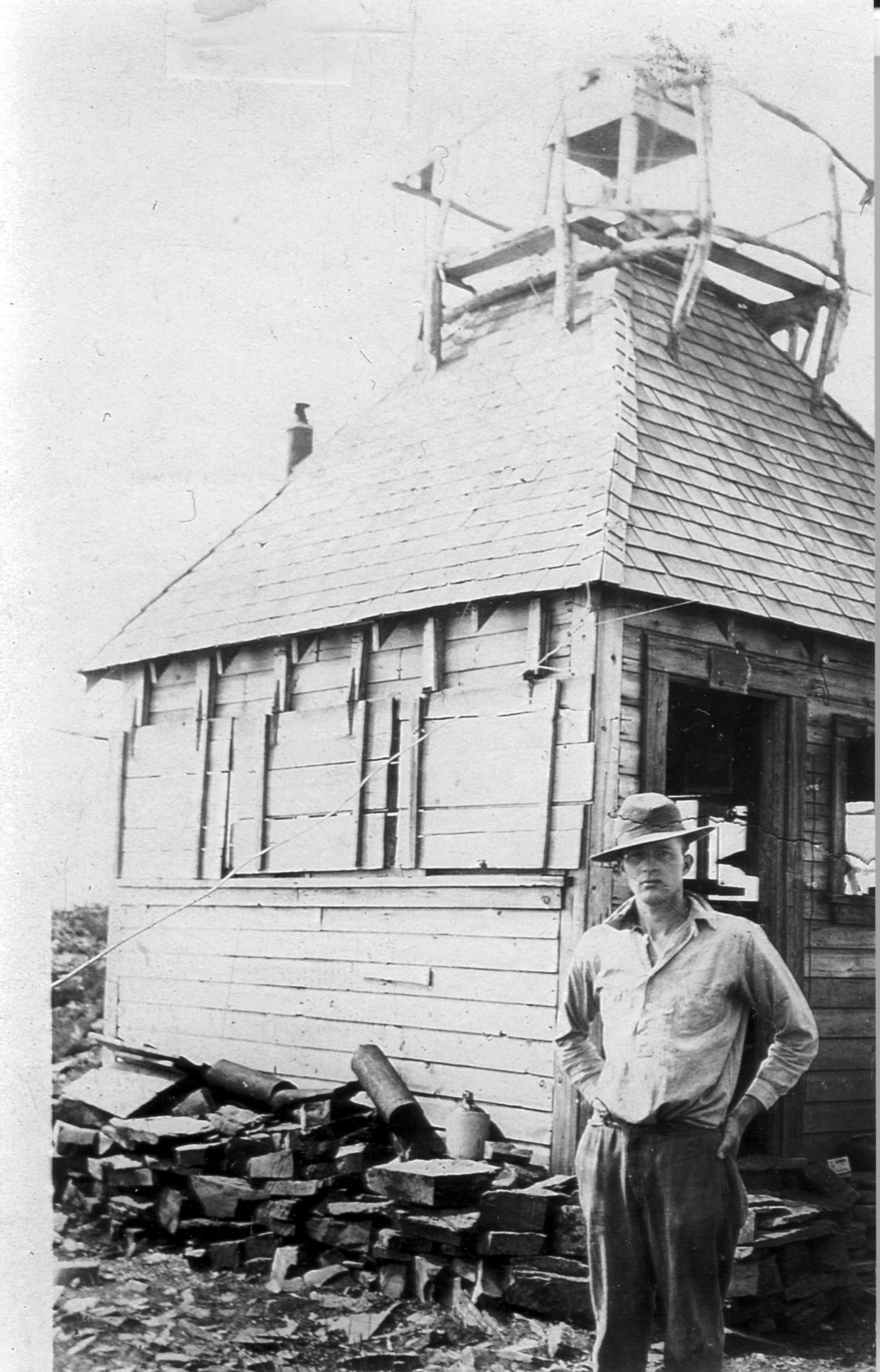 Carter Logan at Little Guard circa 1920 (photo from Gary Logan)