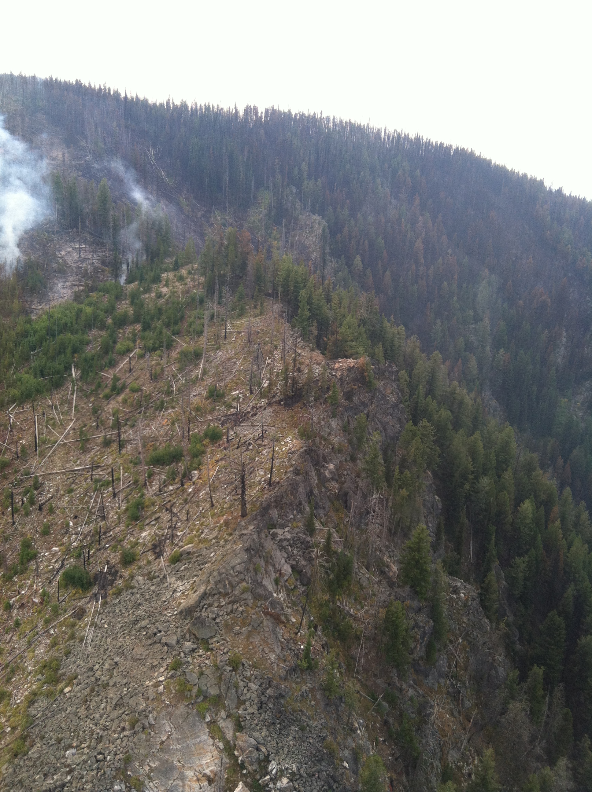 Site of Rocky Point Lookout after 2015 fire (photo courtesy of Richard Holm)