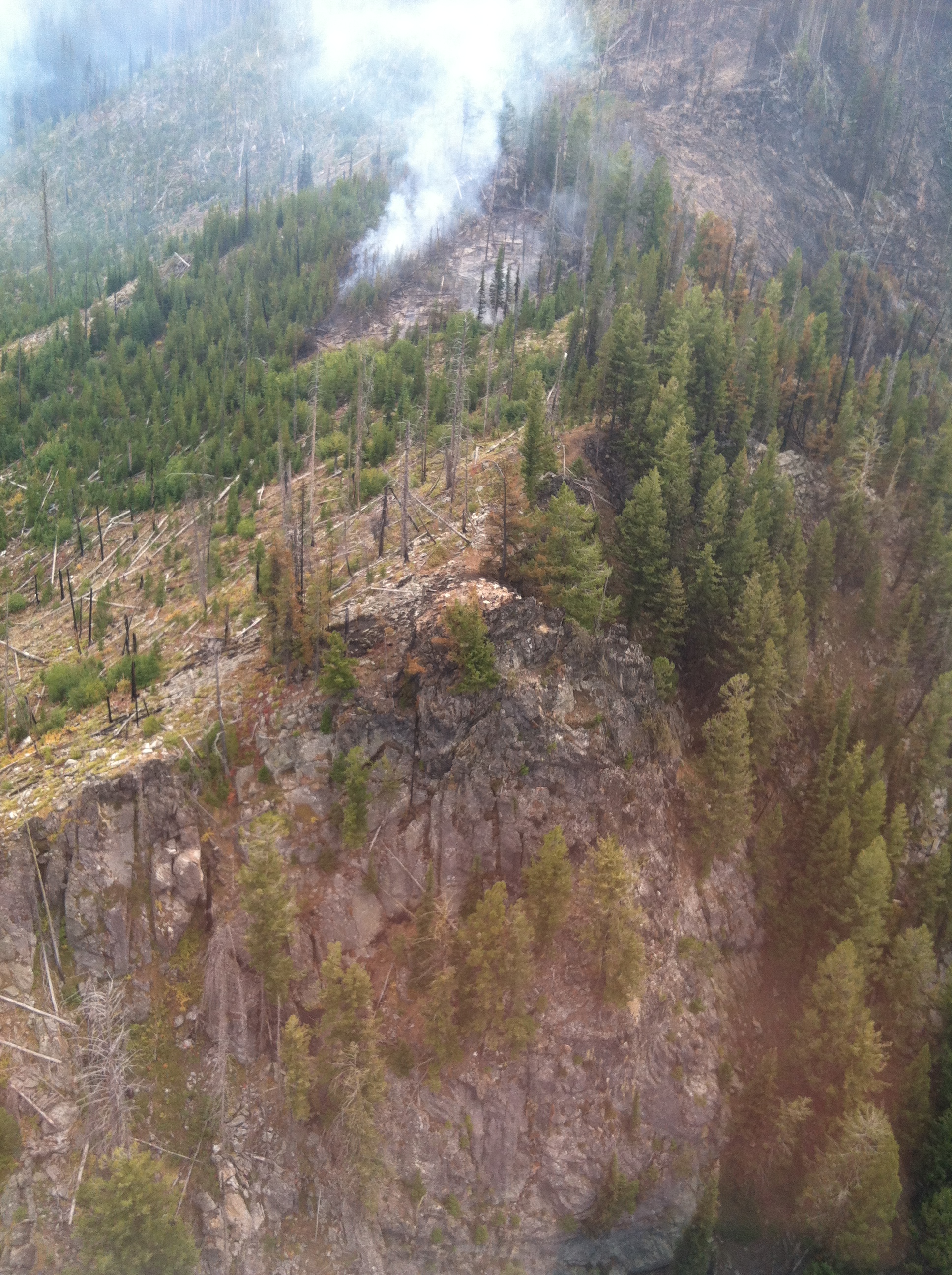 Site of Rocky Point Lookout after 2015 fire (photo courtesy of Richard Holm)