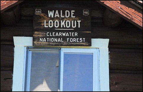 Closeup of sign on cabin