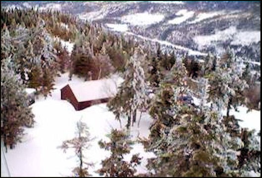 Magalloway cabin in winter