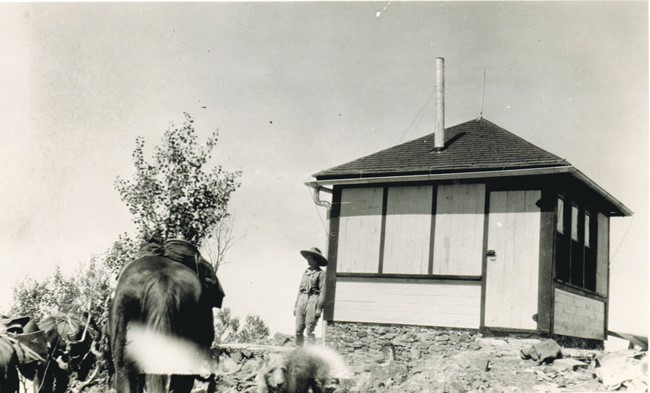 Picuris Lookout in the 1940s (Carson National Forest photo)