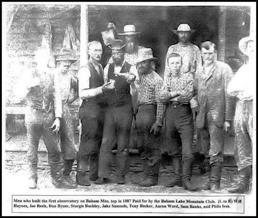 Crew that built original wooden tower - 1887 photo