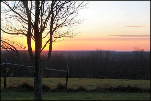Sunset photo by Bill Starr, November 7, 2009