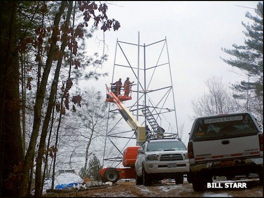 Tower re-erected in Wilton, NY Dec. 2010