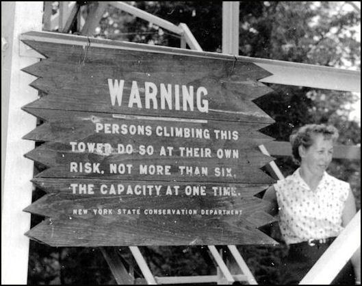 Observer Helen Ellett and sign 1959