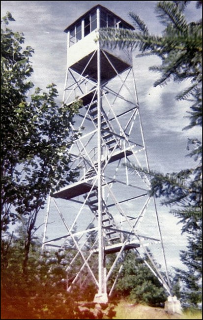 Owls Head Mtn. tower 7-22-73 by Bob Eckler