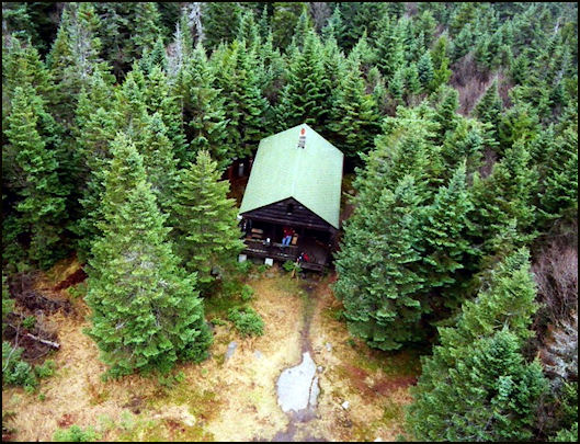 Nov. 2001--Cabin view from tower (Ann Spaziano photo-courtesy Bill Starr)