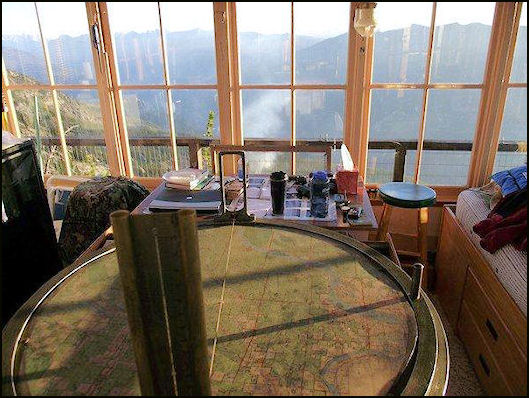 View of Mott Creek fire from interior (photo courtesy Ken Jones)