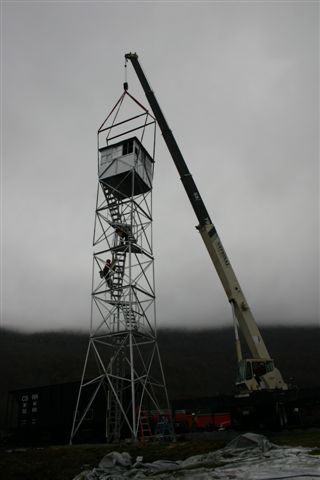 Tower being relocated