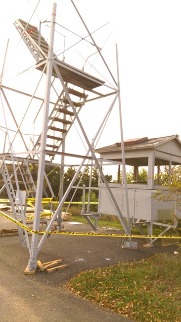 1921 tower disassembled for relocation in September 2017