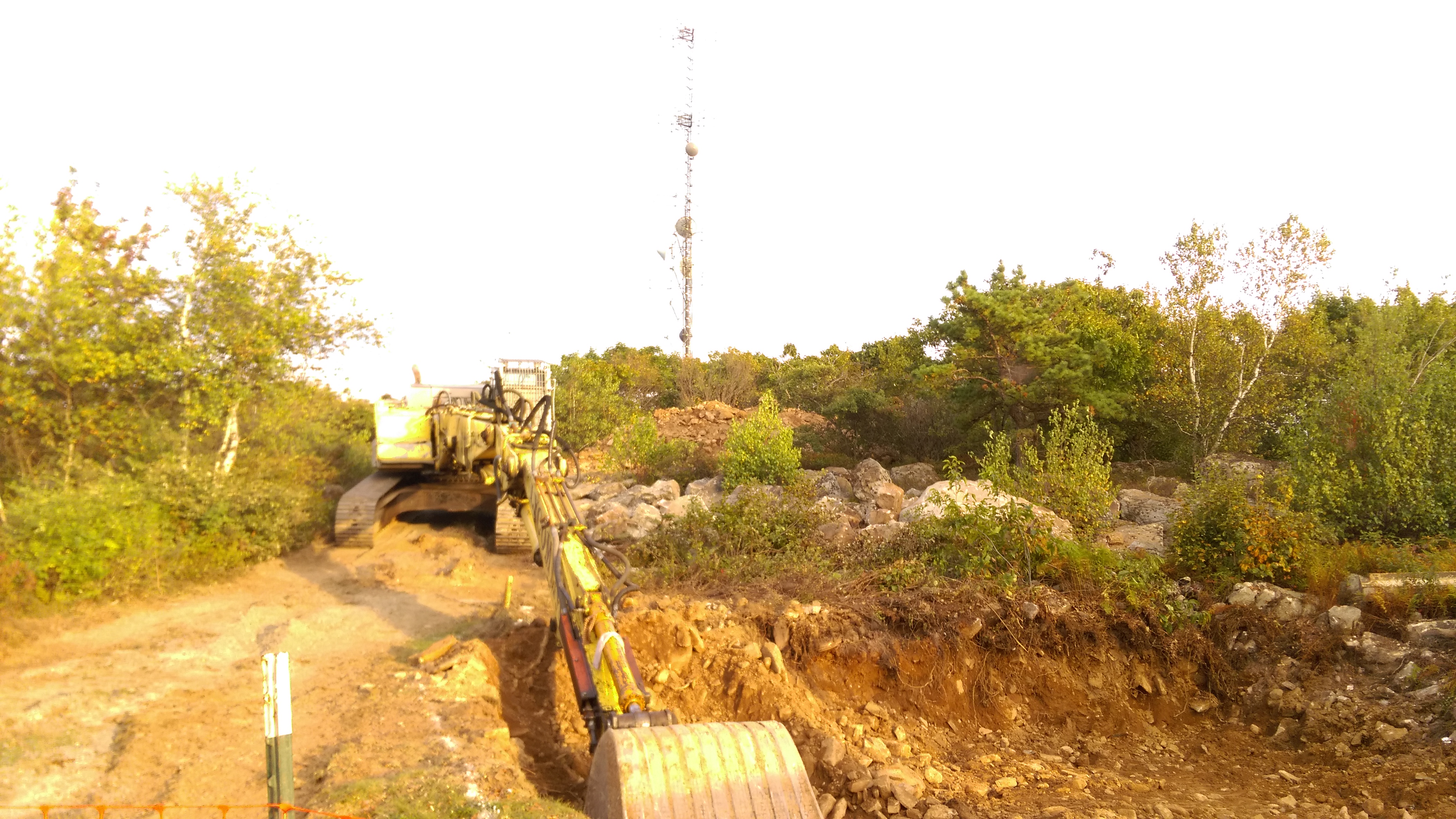 Construction for tower replacement in September 2017