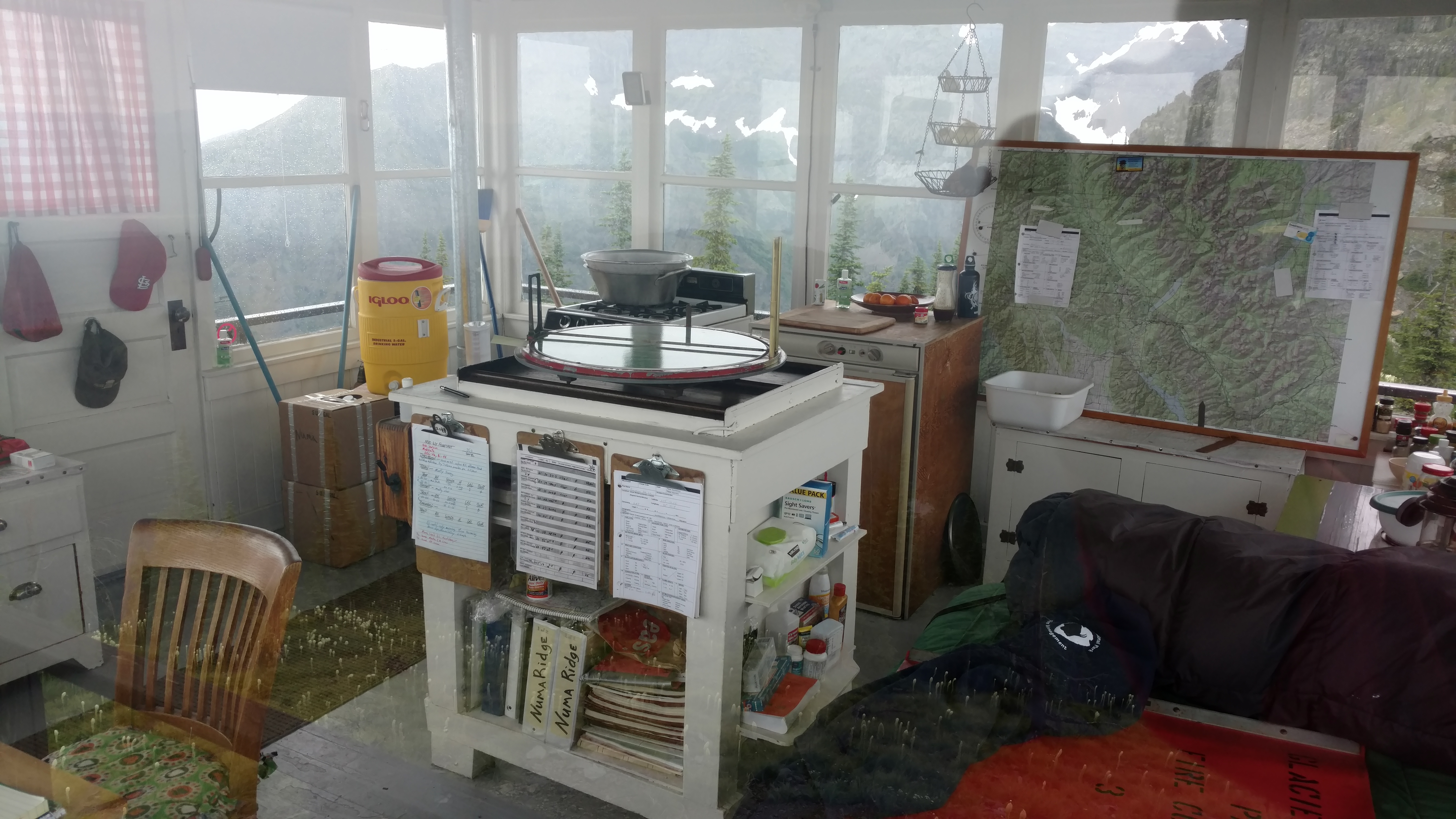 Cabin interior in Summer 2017