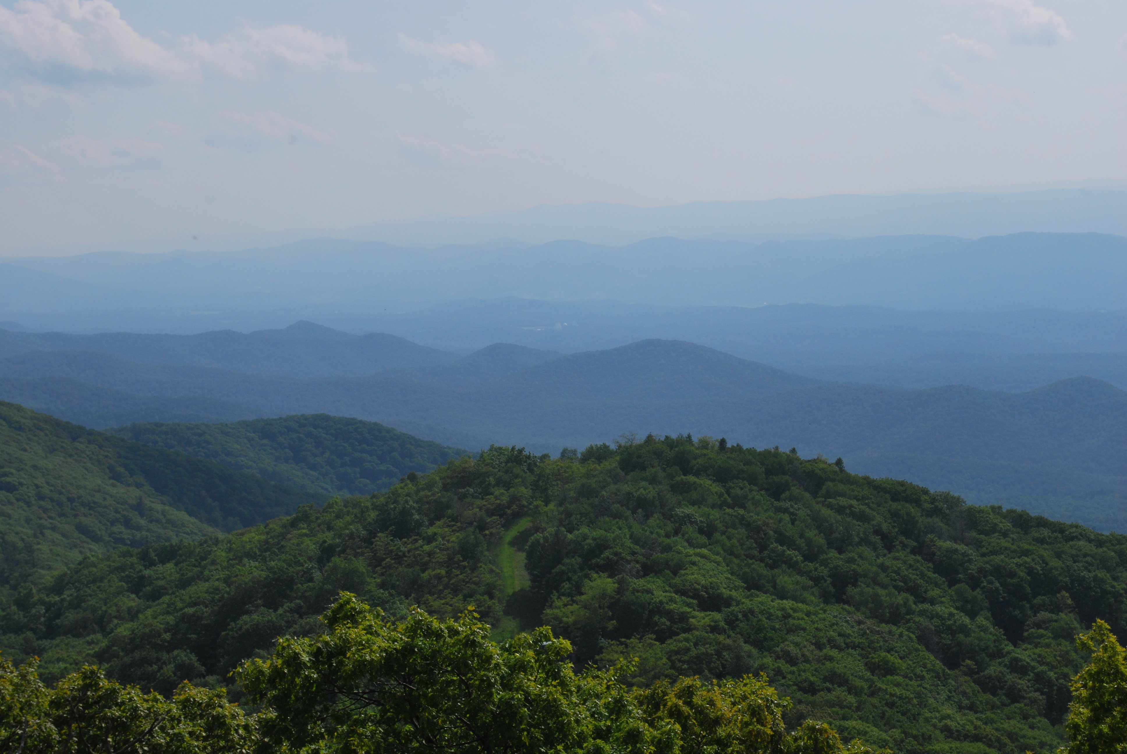 View from High Knob Lookout in June 2009