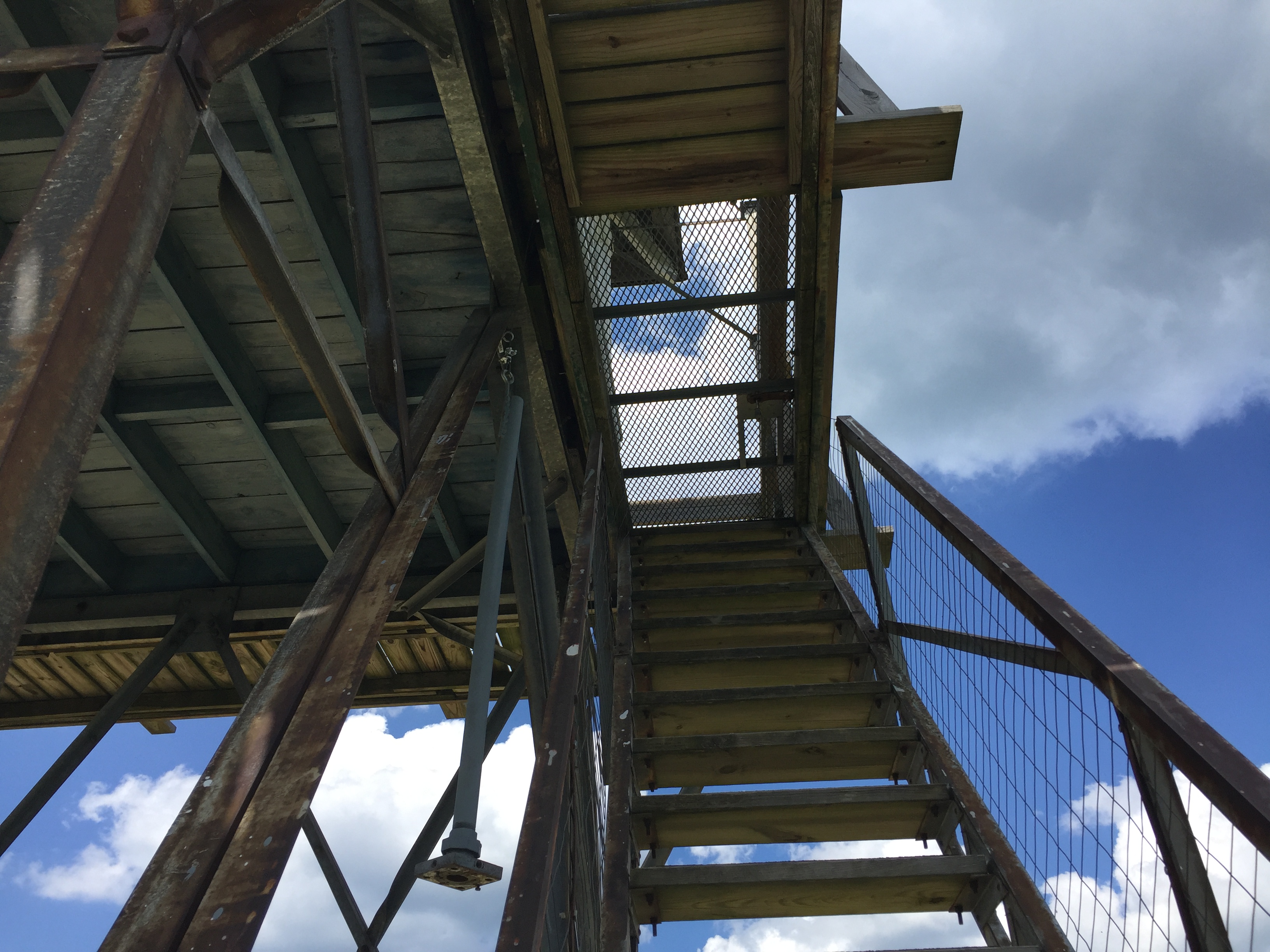 July 2018 photo of locked access to cab deck