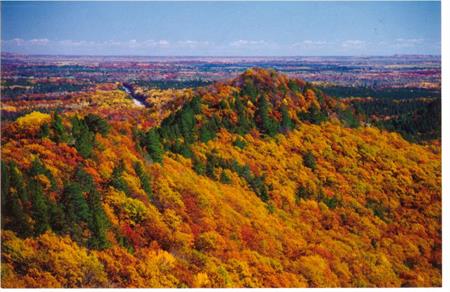 View looking east from the lookout