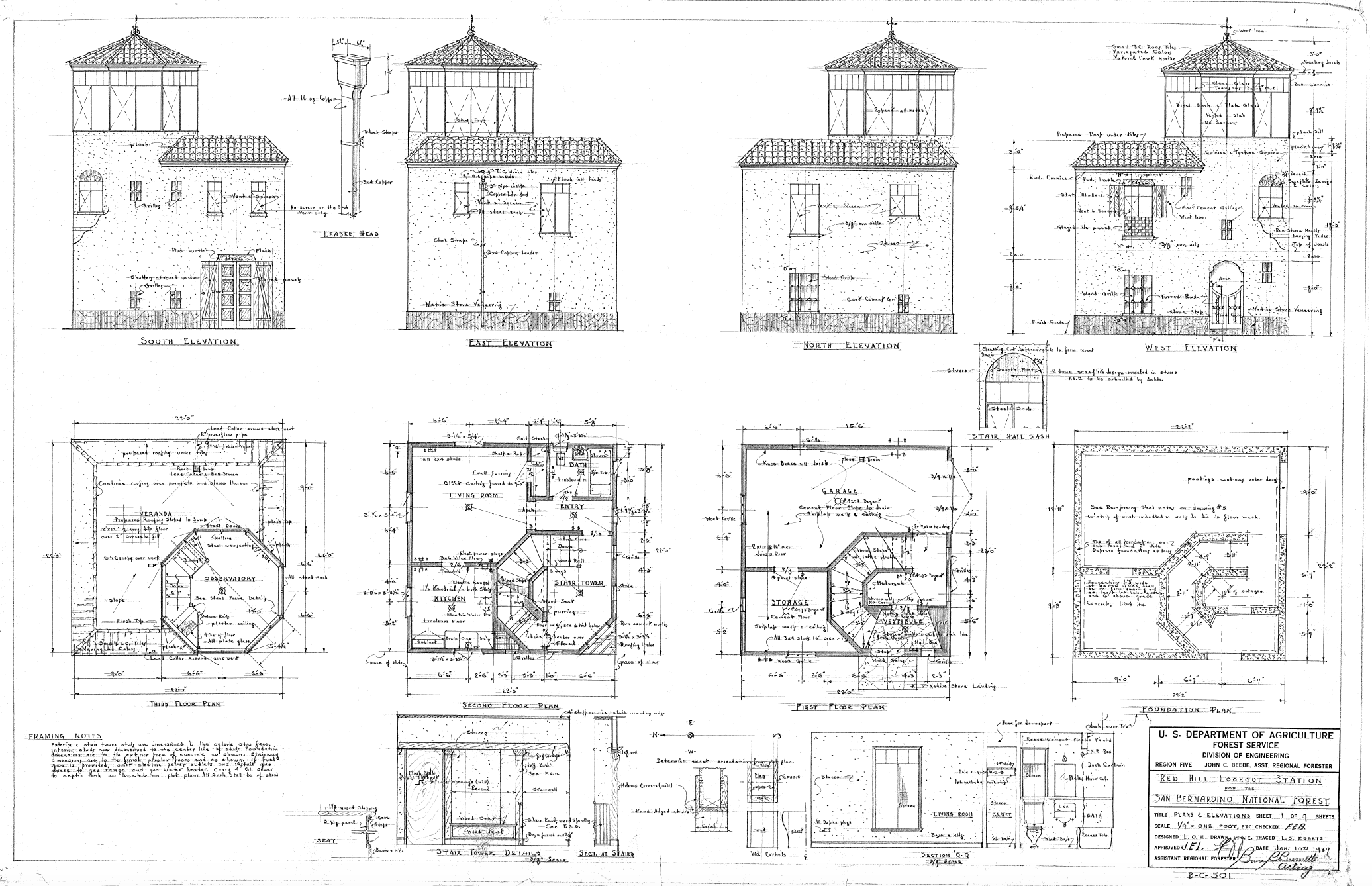 Original  construction plans