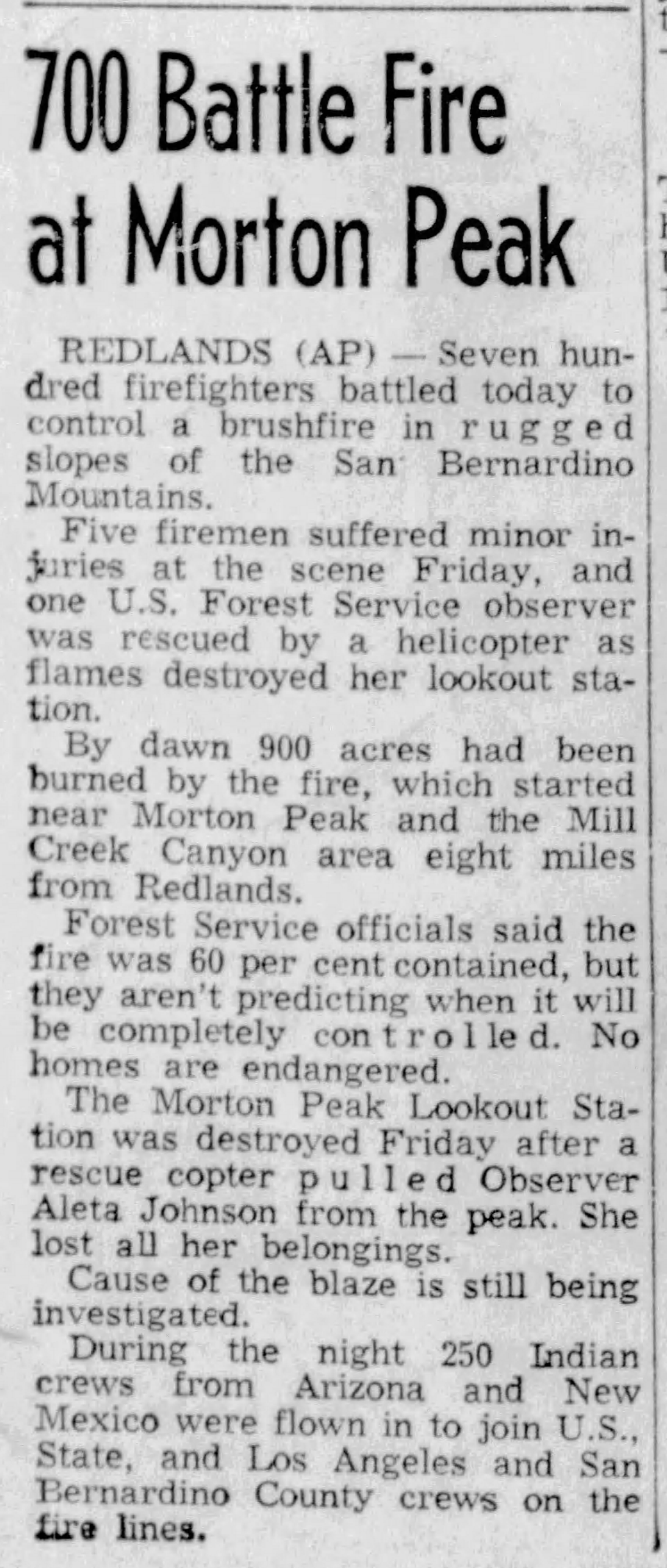 700 Battle Fire at Morton Peak