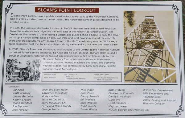 Interpretive Panel at the Central Idaho Historical Museum