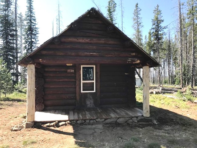 Residence cabin during 2020 stabilization work