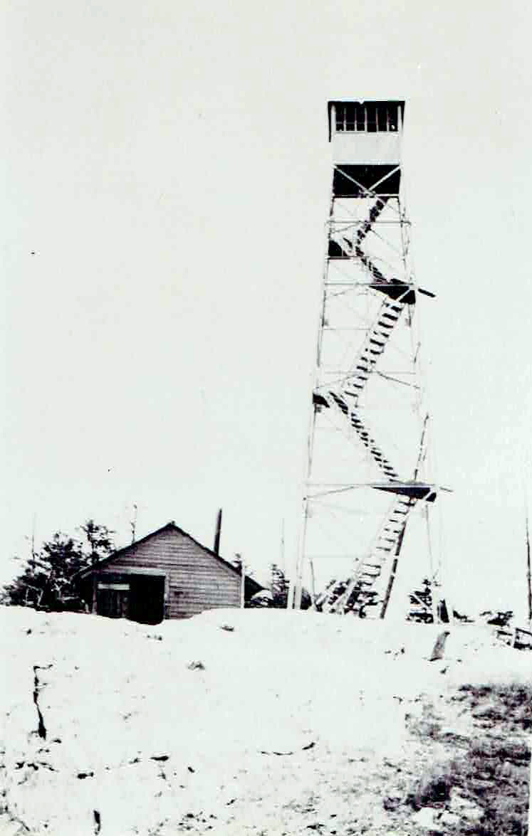Early photo of the present steel tower