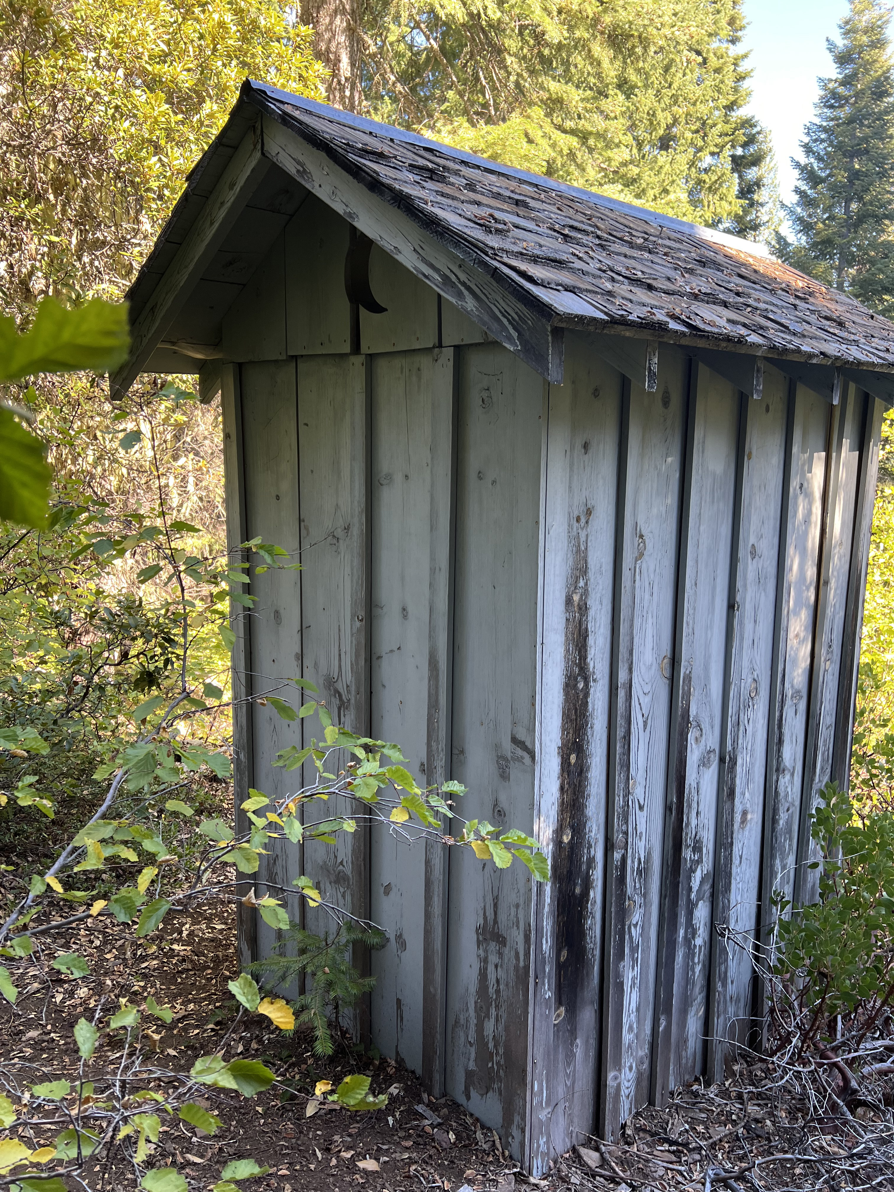Outhouse at site in September 2025